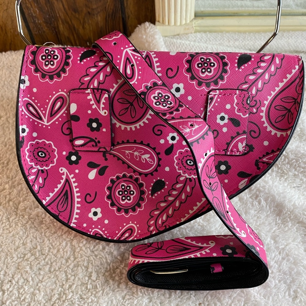 Pink Paisley Women's Bag - Picture 7 of 16